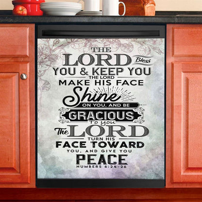 Bible Verse Numbers 624 26 The Lord Bless You And Keep You Dishwasher Cover, Bible Verse Dishwasher Magnet Cover, Scripture Kitchen Decor