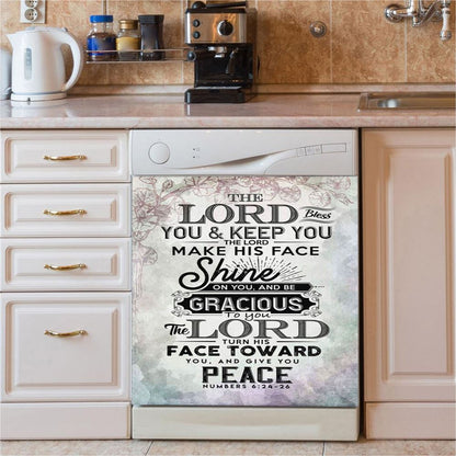 Bible Verse Numbers 624 26 The Lord Bless You And Keep You Dishwasher Cover, Bible Verse Dishwasher Magnet Cover, Scripture Kitchen Decor