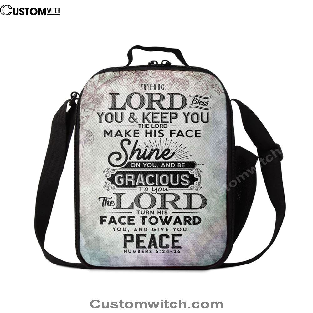 Bible Verse Numbers 624 26 The Lord Bless You And Keep You Lunch Bag, Christian Lunch Bag For School, Picnic, Religious Lunch Bag