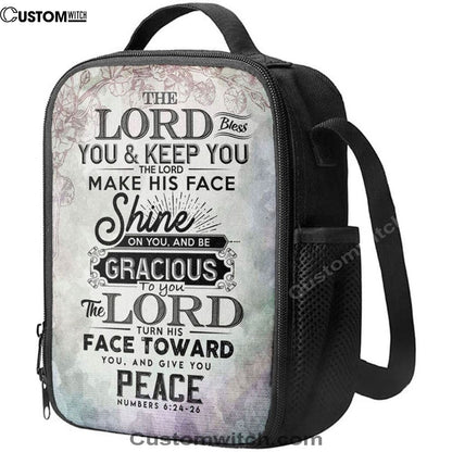 Bible Verse Numbers 624 26 The Lord Bless You And Keep You Lunch Bag, Christian Lunch Bag For School, Picnic, Religious Lunch Bag