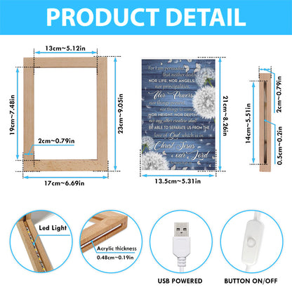 Bible Verse Romans 838-39 For I Am Persuaded That Neither Death Frame Lamp Prints - Bible Verse Decor - Scripture Art