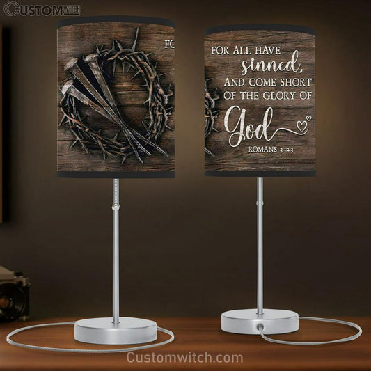 Bible Verse Lamb Gift For All Have Sinned Kjv Romans 323 Table Lamb Print - Christian Bedroom Decor