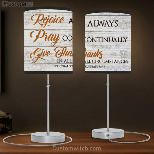 Bible Verse Lamb Gift Rejoice Always Pray Continually Give Thanks Table Lamb Print - Christian Bedroom Decor