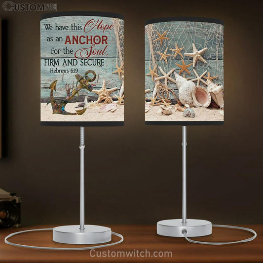 Bible Verse Lamb Gift We Have This Hope As An Anchor For The Soul - Beach Coastal - Christian Bedroom Decor