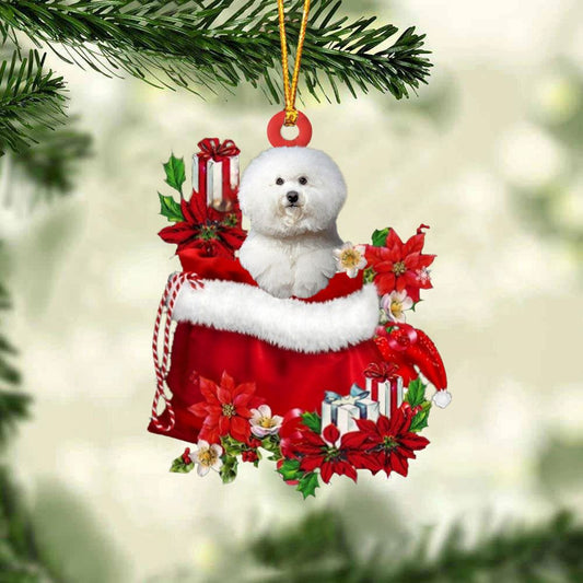 Bichon Frise03 Gift Bag Christmas Ornament, Christmas Gift, Christmas Tree Decorations, Christmas Ornament 2023