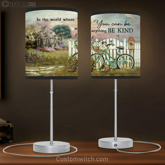 Bicycle Daisy Flower Wicker Baskets Pergola With Wisteria Be Kind Table Lamb Gift - Bible Verse Table Lamb - Religious Bedroom Decor