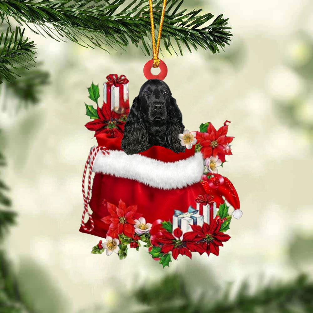 Black Cocker Spaniel Gift Bag Christmas Ornament, Christmas Gift, Christmas Tree Decorations, Christmas Ornament 2023