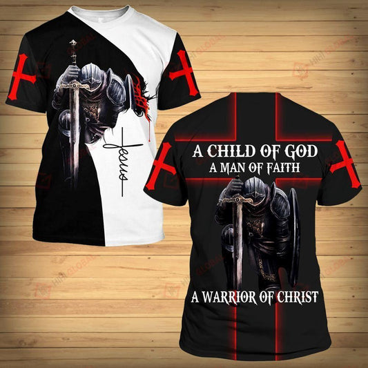 Black Knight God Jesus All Over Print 3D T-Shirt, Gift For Christian, Jesus Shirt