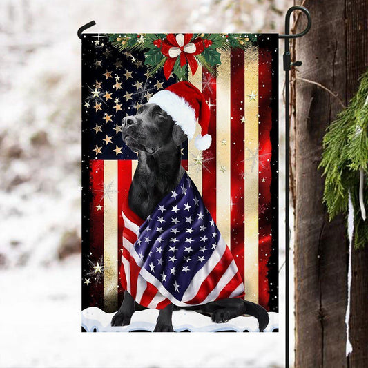 Black Labrador Retriever Flag Merry Christmas Flag, Christmas Dog Garden Flag, Christmas Gifts For Pet, Christmas Outdoor Decor Ideas