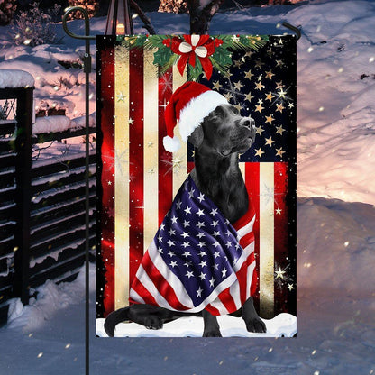 Black Labrador Retriever Flag Merry Christmas Flag, Christmas Dog Garden Flag, Christmas Gifts For Pet, Christmas Outdoor Decor Ideas