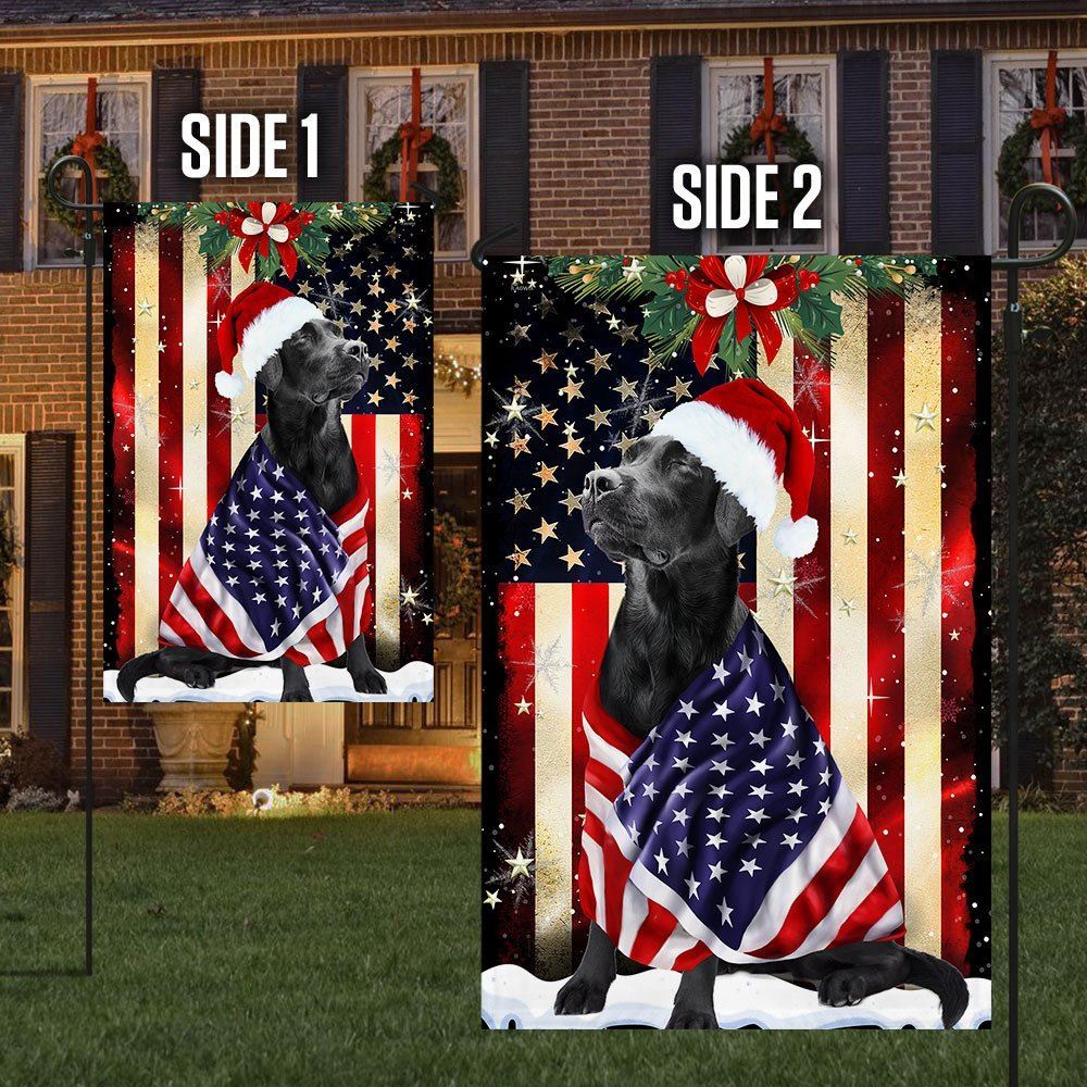 Black Labrador Retriever Flag Merry Christmas Flag, Christmas Dog Garden Flag, Christmas Gifts For Pet, Christmas Outdoor Decor Ideas
