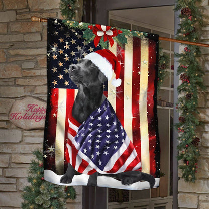 Black Labrador Retriever Flag Merry Christmas Flag, Christmas Dog Garden Flag, Christmas Gifts For Pet, Christmas Outdoor Decor Ideas