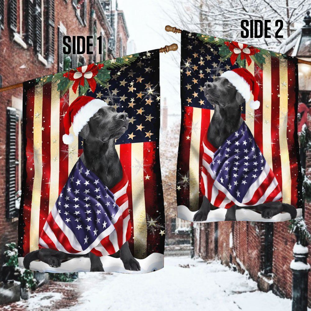 Black Labrador Retriever Flag Merry Christmas Flag, Christmas Dog Garden Flag, Christmas Gifts For Pet, Christmas Outdoor Decor Ideas