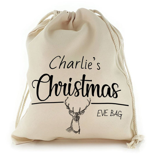 Black Reindeer Christmas Eve Christmas Sack, Gift For Chidren, Christmas Bag Gift, Christmas Gift 2023