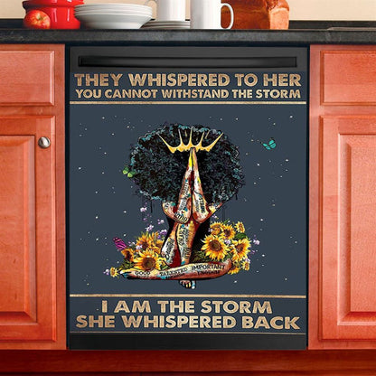 Black Woman I Am The Storm Dishwasher Cover, Gift For African American Women, Girls, Teens