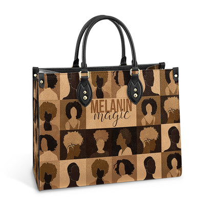 Black Woman Melanin Magic Leather Bag, Women's Pu Leather Bag, Best Mother's Day Gifts