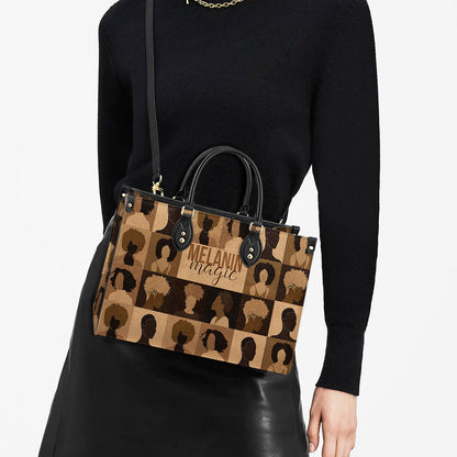 Black Woman Melanin Magic Leather Bag, Women's Pu Leather Bag, Best Mother's Day Gifts