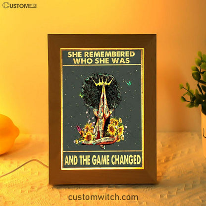 Black Women Sunflower Art - African American Woman Frame Lamp Decor - Boho Home Decoration Poster