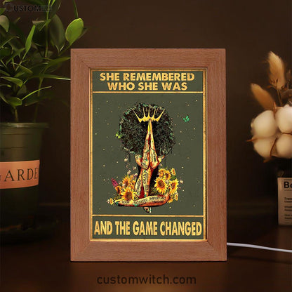 Black Women Sunflower Art - African American Woman Frame Lamp Decor - Boho Home Decoration Poster