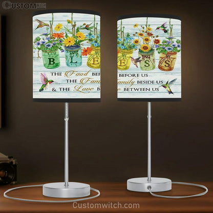 Bless The Food Before Us Table Lamb Gift - Christian Bedroom Decor