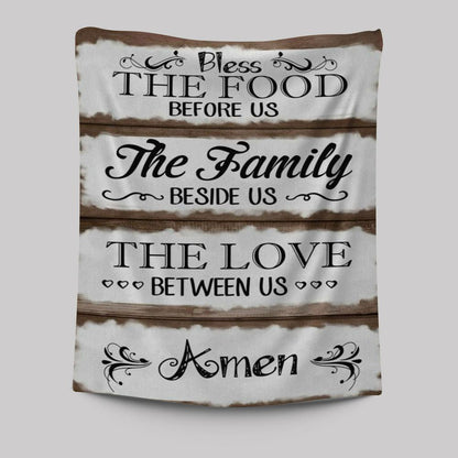 Bless The Food Before Us Tapestry Prints - Bible Verse Wall Decor - Scripture Wall Art