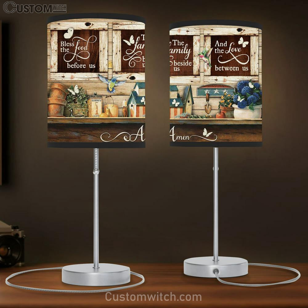 Bless The Food Before Us The Family Beside Us And The Love Between Us Large Table Lamb Art - Christian Lamb Gift Home Decor - Religious Table Lamb Prints