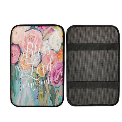 Bless The Lord O' My Soul - Psalm 103 Car Center Console Cover, Christian Auto Armrest Cover