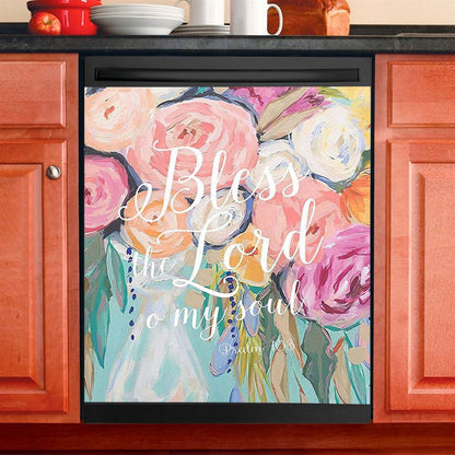 Bless The Lord O' My Soul Psalm 103 Dishwasher Cover, Christian Dishwasher Magnet Cover