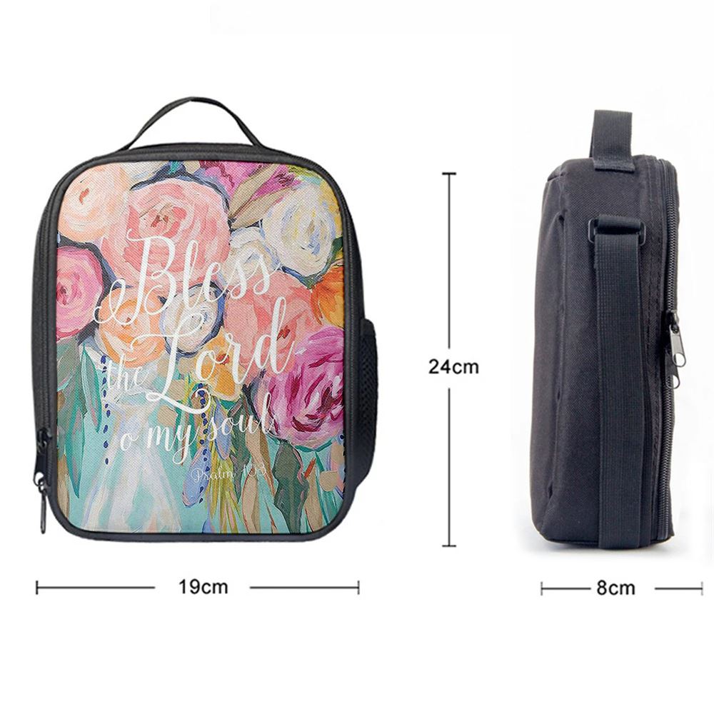 Bless The Lord O' My Soul Psalm 103 Lunch Bag, Christian Lunch Bag For School, Picnic, Religious Lunch Bag