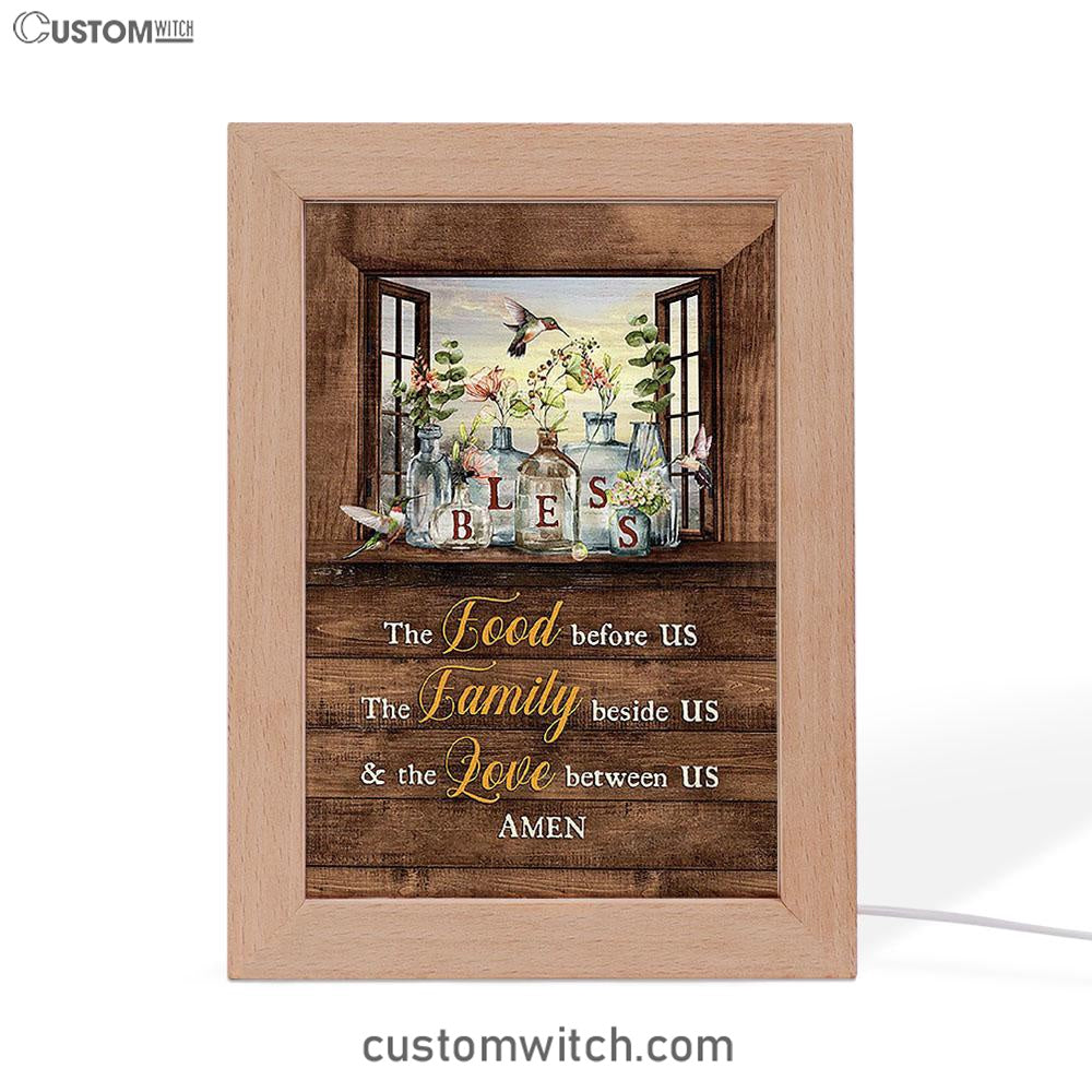 Bless The Love Between Us Hummingbird Gorgeous Jar Window Frame Frame Lamp - Christian Art - Religious Home Decor