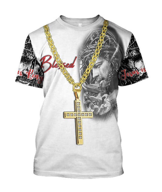 Blessed Jesuss All Over Print 3D T-Shirt, Gift For Christian, Jesus Shirt