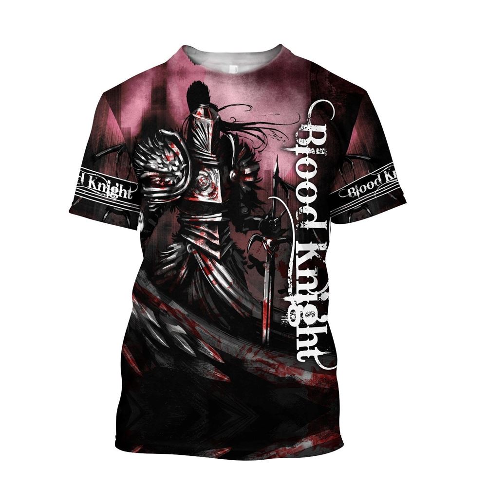 Blood Knight Jesuss All Over Print 3D T-Shirt, Gift For Christian, Jesus Shirt