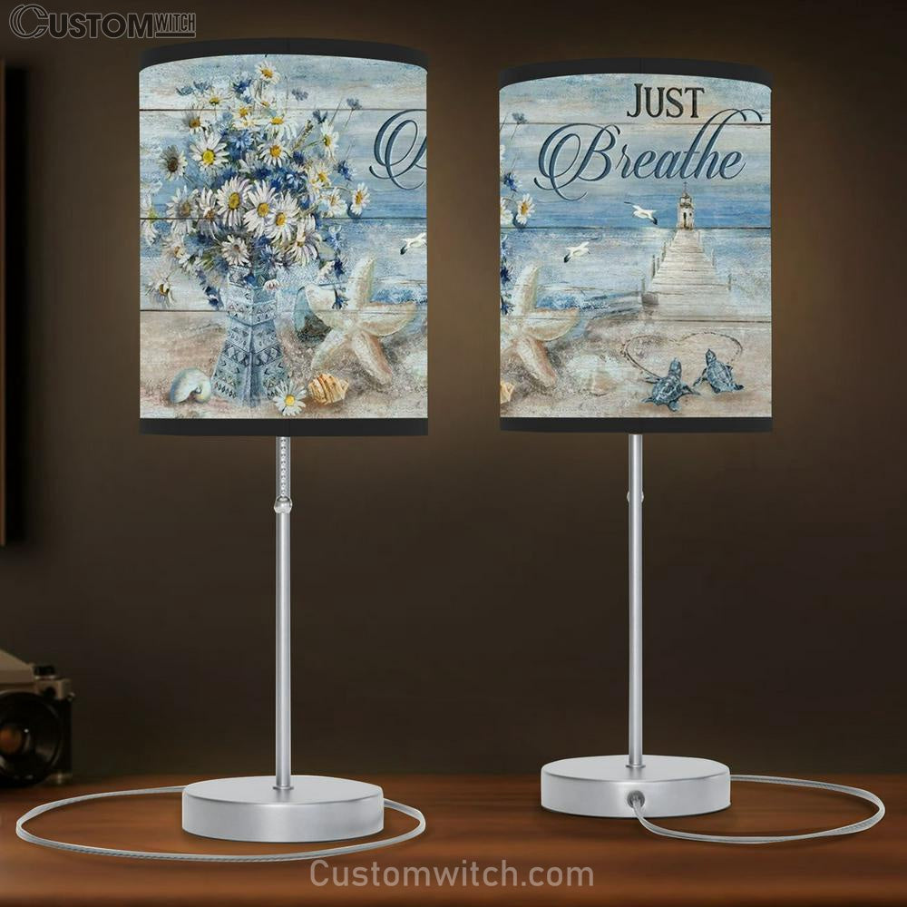 Blue Ocean, Pretty Daisy Vase, Sea Turtle, Light House, Just Breathe Table Lamb