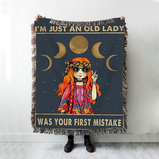 Bohemian Hippie Boho Blanket - Assuming I'm Just An Old Lady - Boho Room Decor - Gift For Women
