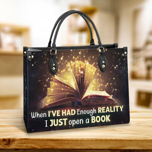 Book When Ive Had Enough Reality Leather Bag, Best Gifts For Book Lovers, Women's Pu Leather Bag
