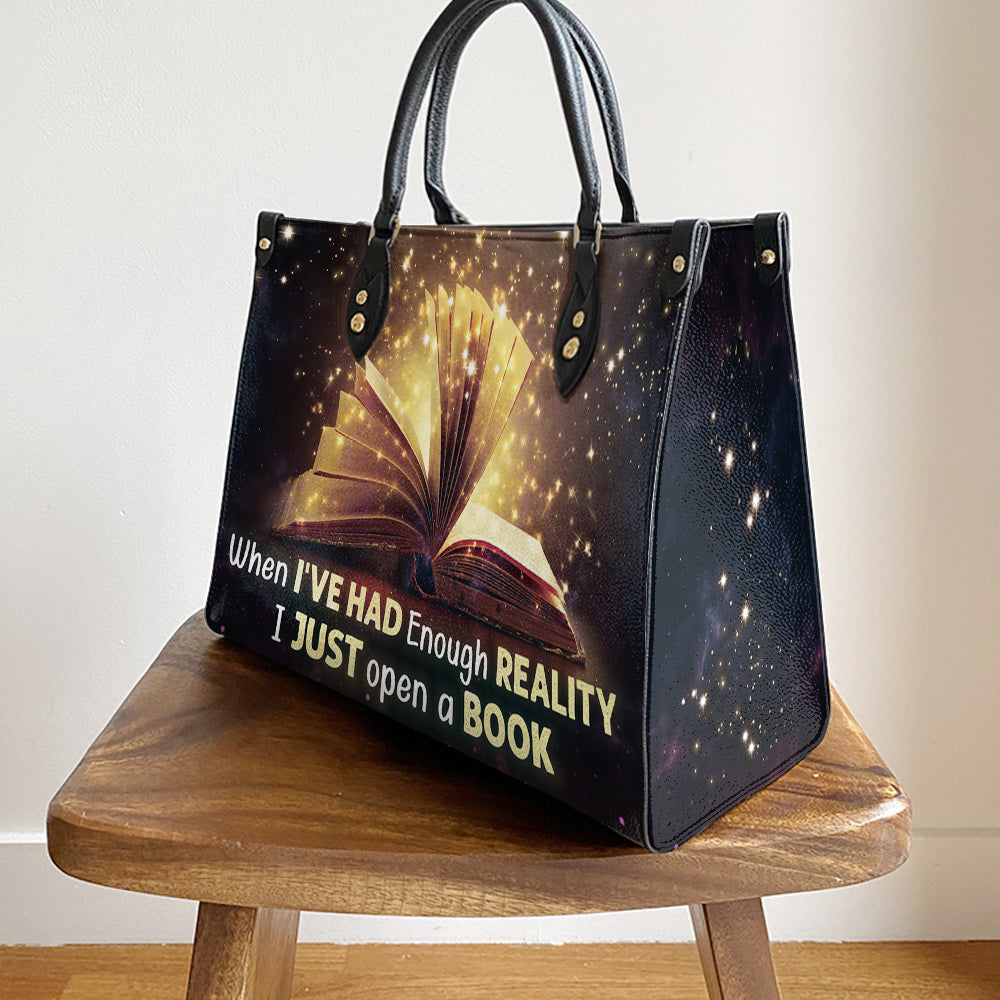 Book When Ive Had Enough Reality Leather Bag, Best Gifts For Book Lovers, Women's Pu Leather Bag