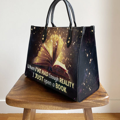 Book When Ive Had Enough Reality Leather Bag, Best Gifts For Book Lovers, Women's Pu Leather Bag