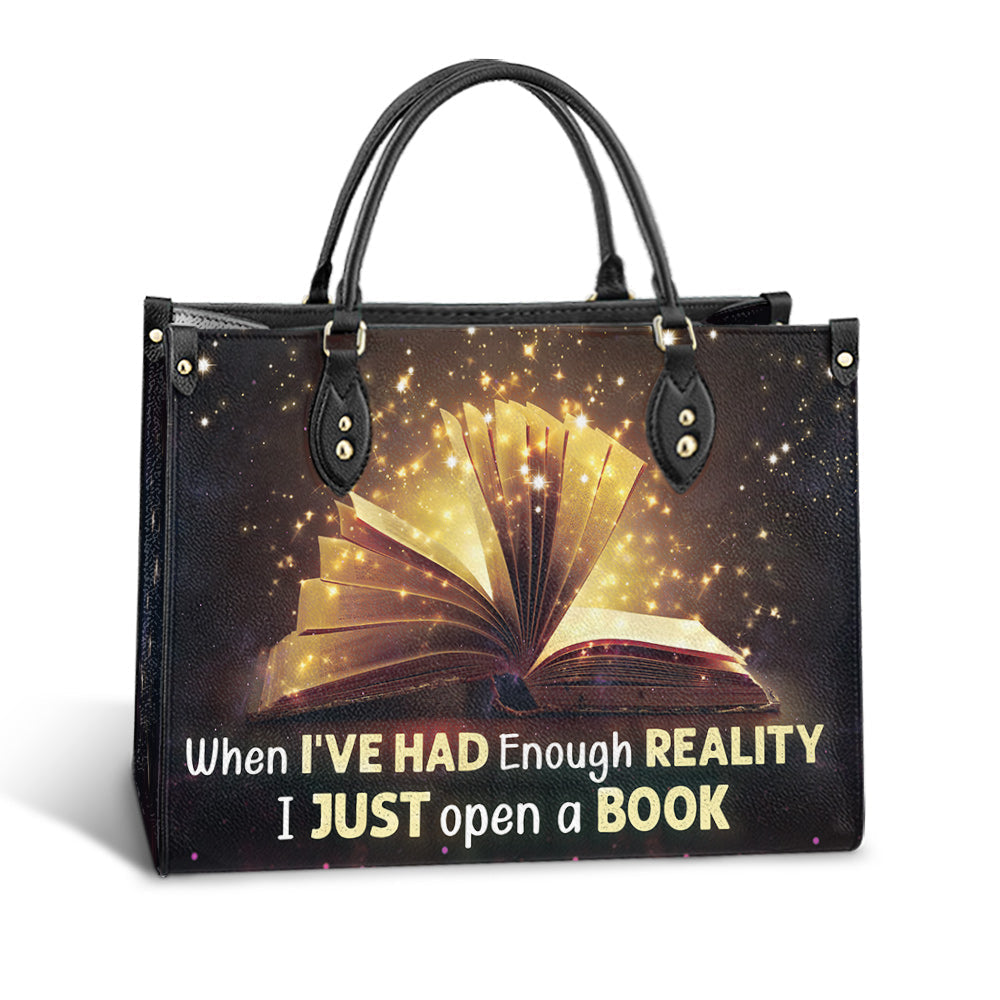 Book When Ive Had Enough Reality Leather Bag, Best Gifts For Book Lovers, Women's Pu Leather Bag
