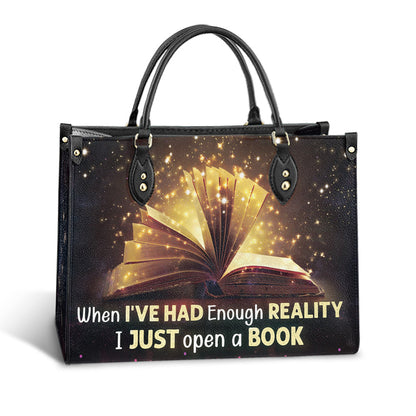 Book When Ive Had Enough Reality Leather Bag, Best Gifts For Book Lovers, Women's Pu Leather Bag
