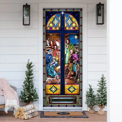 Born Day Of Jesus Christ Jesus Family Door Cover, Christian Door Decor, Door Christian Church, Christian Door Plaques