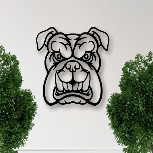 Bulldog Metal Wall Art, Anniversary Gift, Dog Wall Decor, Dog Wall Art, Home Decor Sign