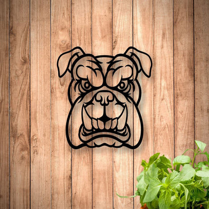 Bulldog Metal Wall Art, Anniversary Gift, Dog Wall Decor, Dog Wall Art, Home Decor Sign