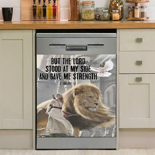 But The Lord Stood With Me And Gave Me Strength Dishwasher Cover, Christian Inspirational Dishwasher Magnet Cover