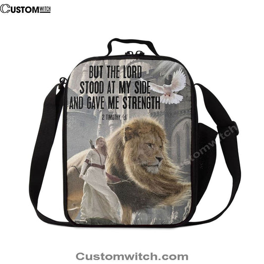 But The Lord Stood With Me And Gave Me Strength Lunch Bag, Christian Lunch Bag For School, Picnic, Religious Lunch Bag