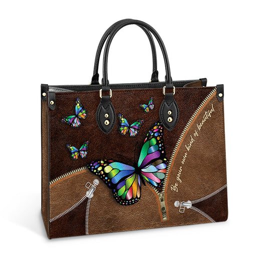 Butterfly Be Your Own Kind Of Beautiful Leather Bag, Women's Pu Leather Bag, Best Mother's Day Gifts