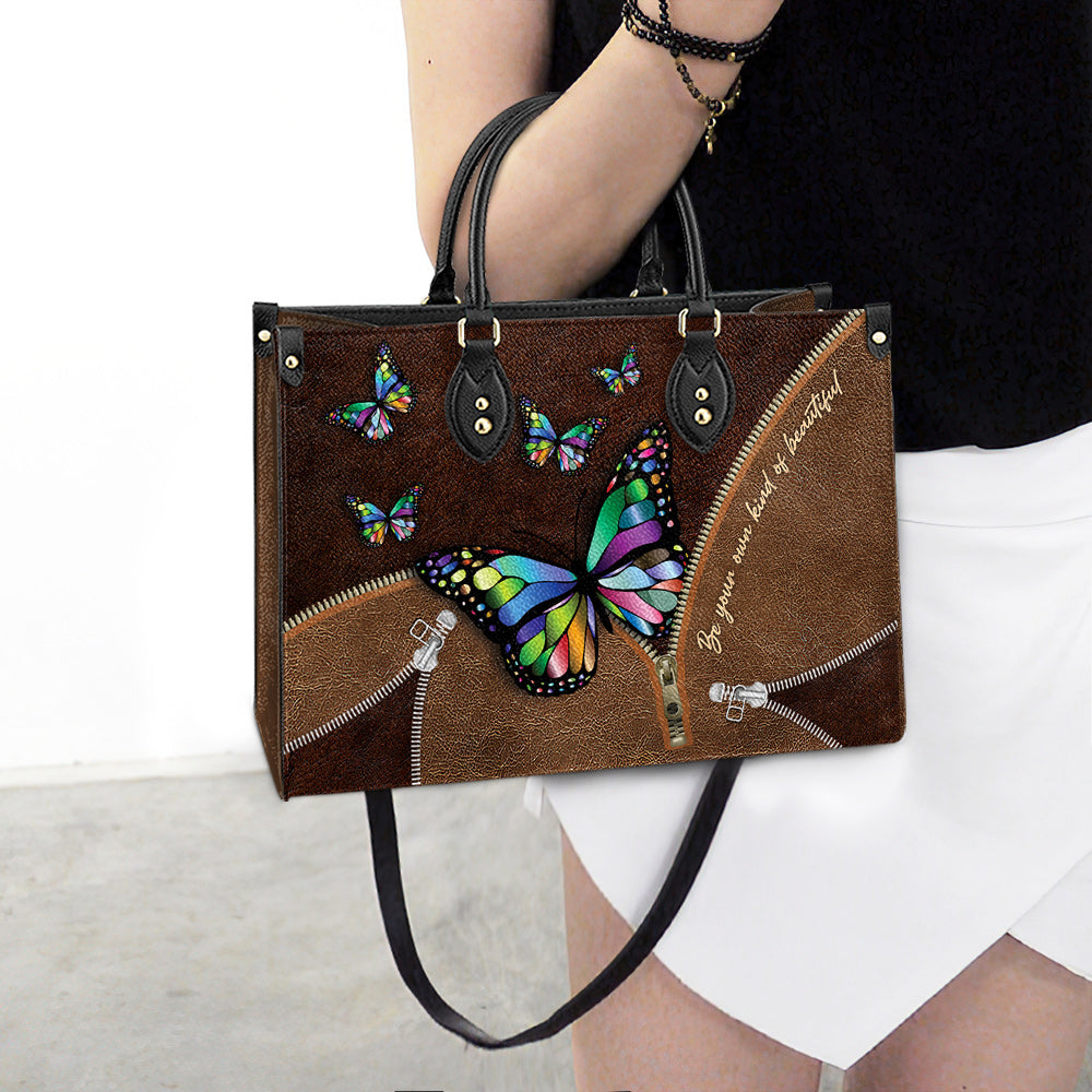 Butterfly Be Your Own Kind Of Beautiful Leather Bag, Women's Pu Leather Bag, Best Mother's Day Gifts