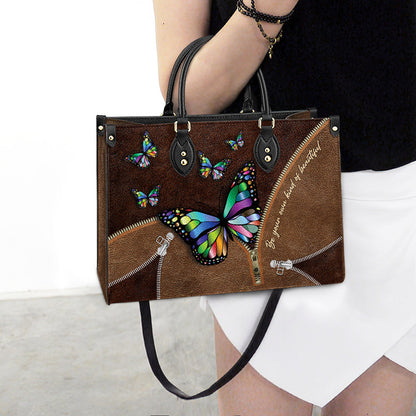 Butterfly Be Your Own Kind Of Beautiful Leather Bag, Women's Pu Leather Bag, Best Mother's Day Gifts