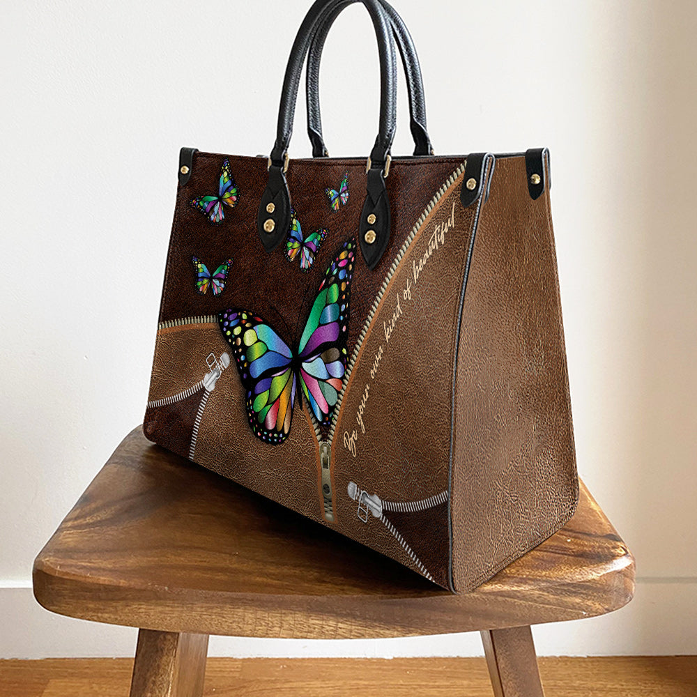 Butterfly Be Your Own Kind Of Beautiful Leather Bag, Women's Pu Leather Bag, Best Mother's Day Gifts