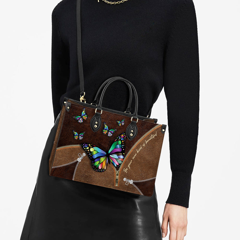 Butterfly Be Your Own Kind Of Beautiful Leather Bag, Women's Pu Leather Bag, Best Mother's Day Gifts
