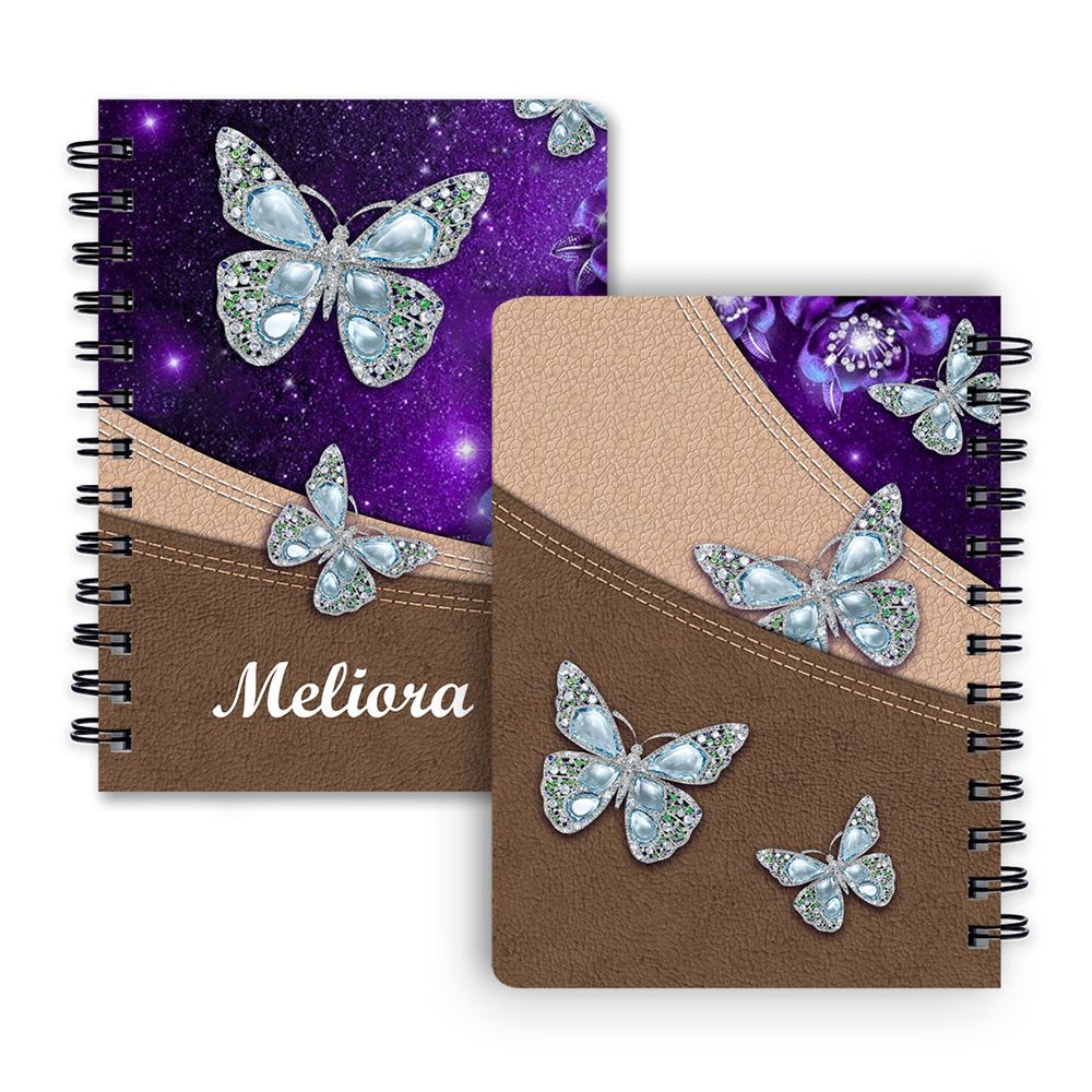 Butterfly Personalized Spiral Journal, Spiritual Gift Faith For Christians